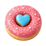 Raspberry Lemonade Yeast Donut w/ Blackberry Iced Heart